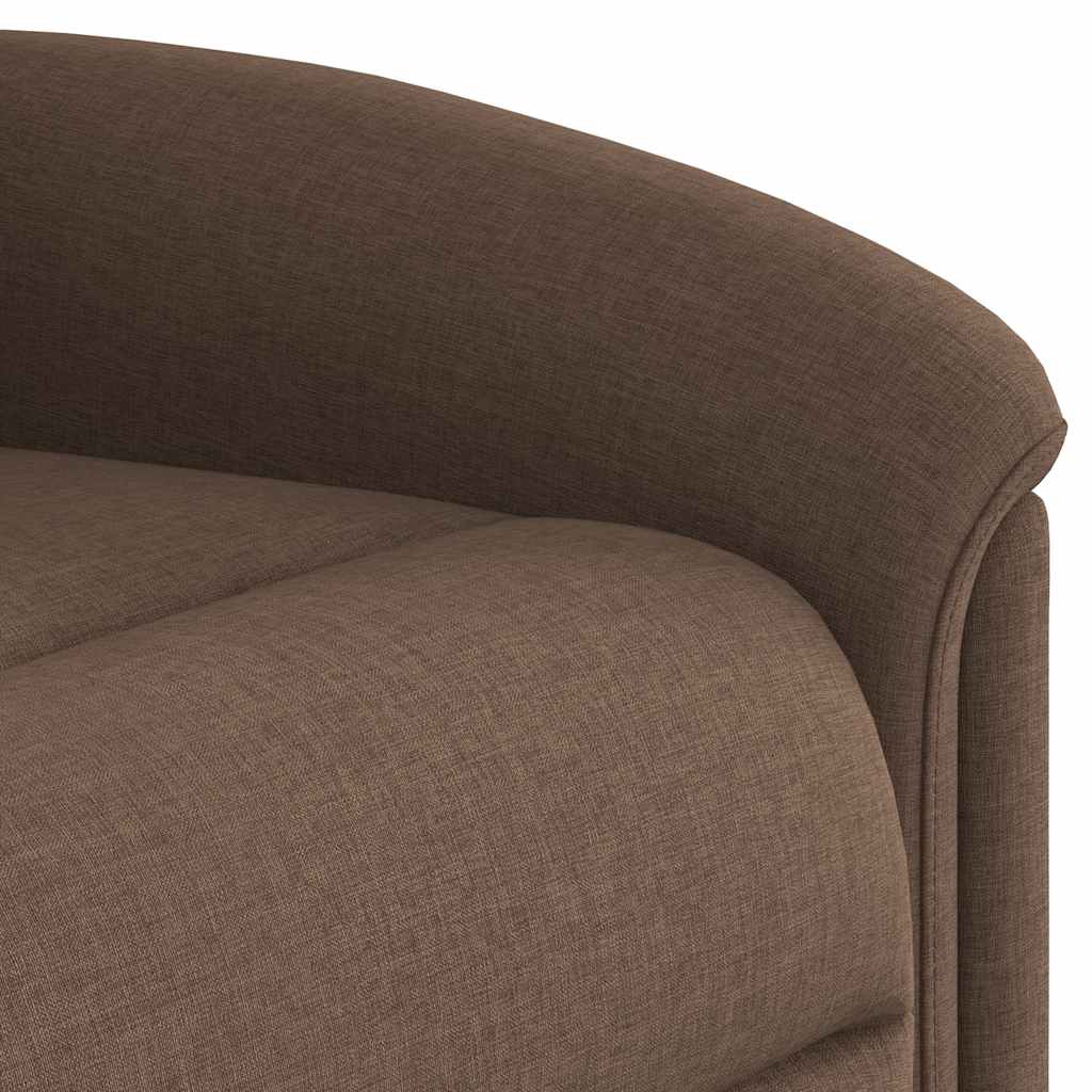 Poltrona Elettrica Reclinabile Marrone in Tessuto | homemem39