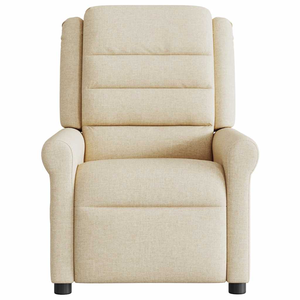 Poltrona Elettrica Reclinabile Crema in Tessuto - homemem39