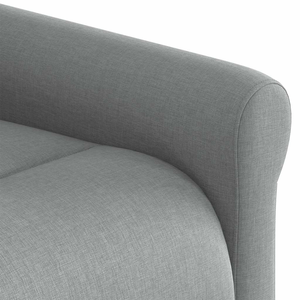 Poltrona Alzapersona Massaggi Reclinabile Grigio Chiaro Tessuto | homemem39