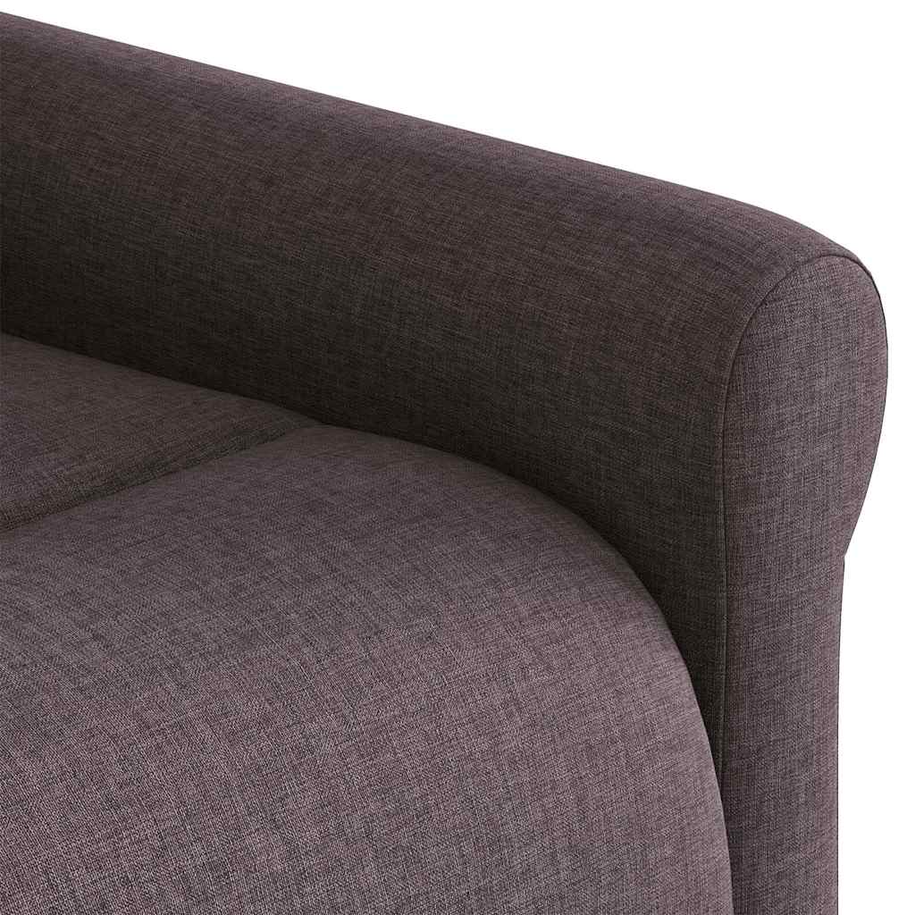 Poltrona Alzapersona Massaggi Reclinabile Marrone Scuro Tessuto | homemem39