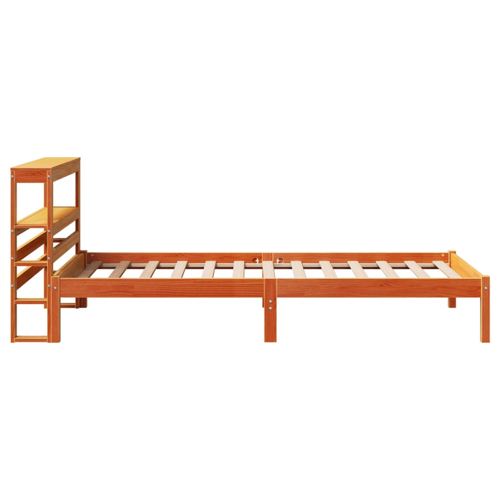 Giroletto con Testiera Marrone Cera 100x200 cm Massello Pino