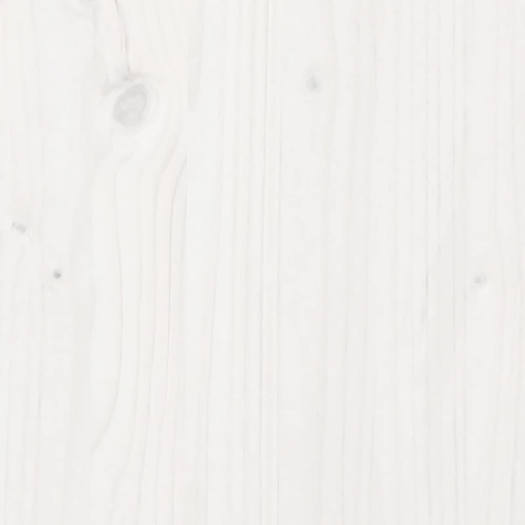 Giroletto con Testiera Bianco 120x190 cm Legno Massello di Pino | homemem39