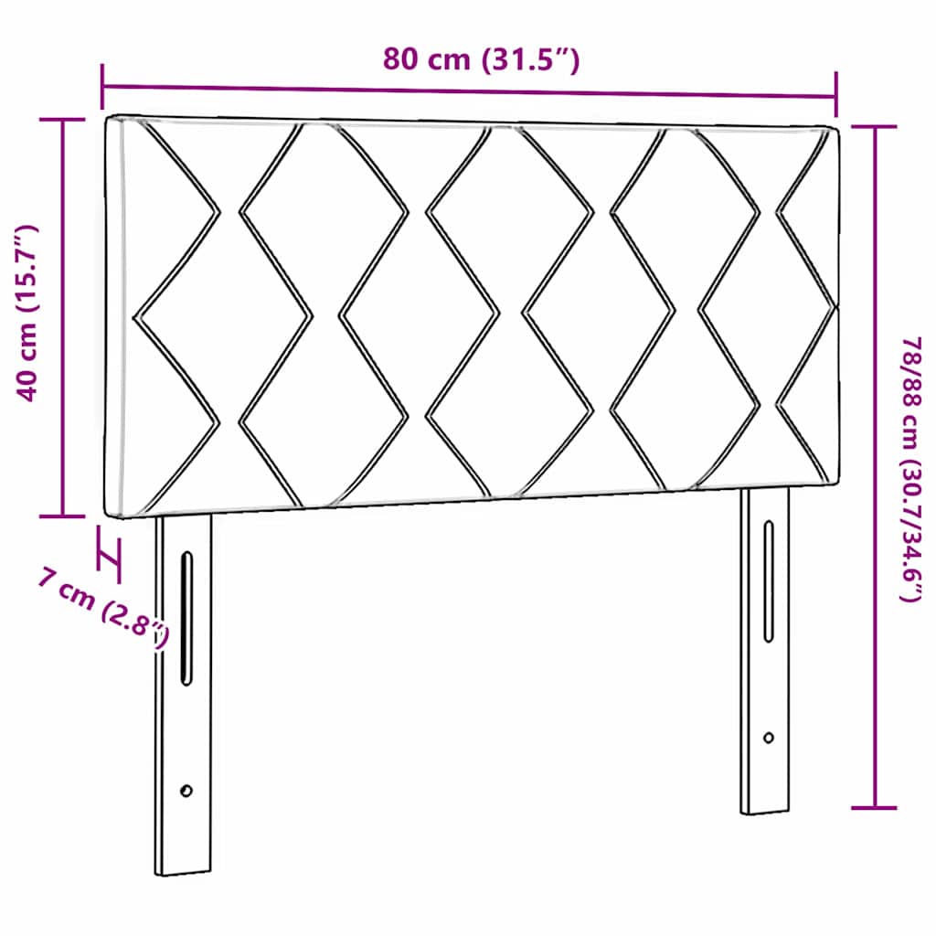Testiera LED con luci a strisce a LED Verde scuro 80 cm Velluto