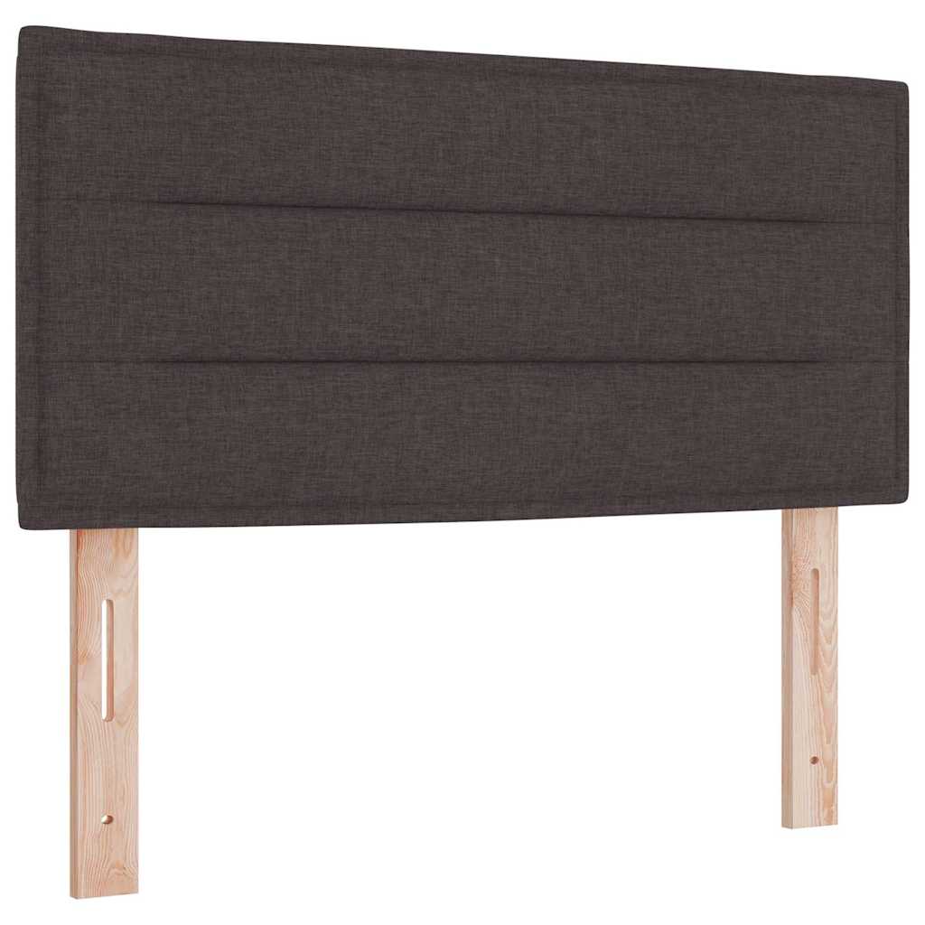 Letto box spring con materasso Marrone scuro 100 x 200 cm
