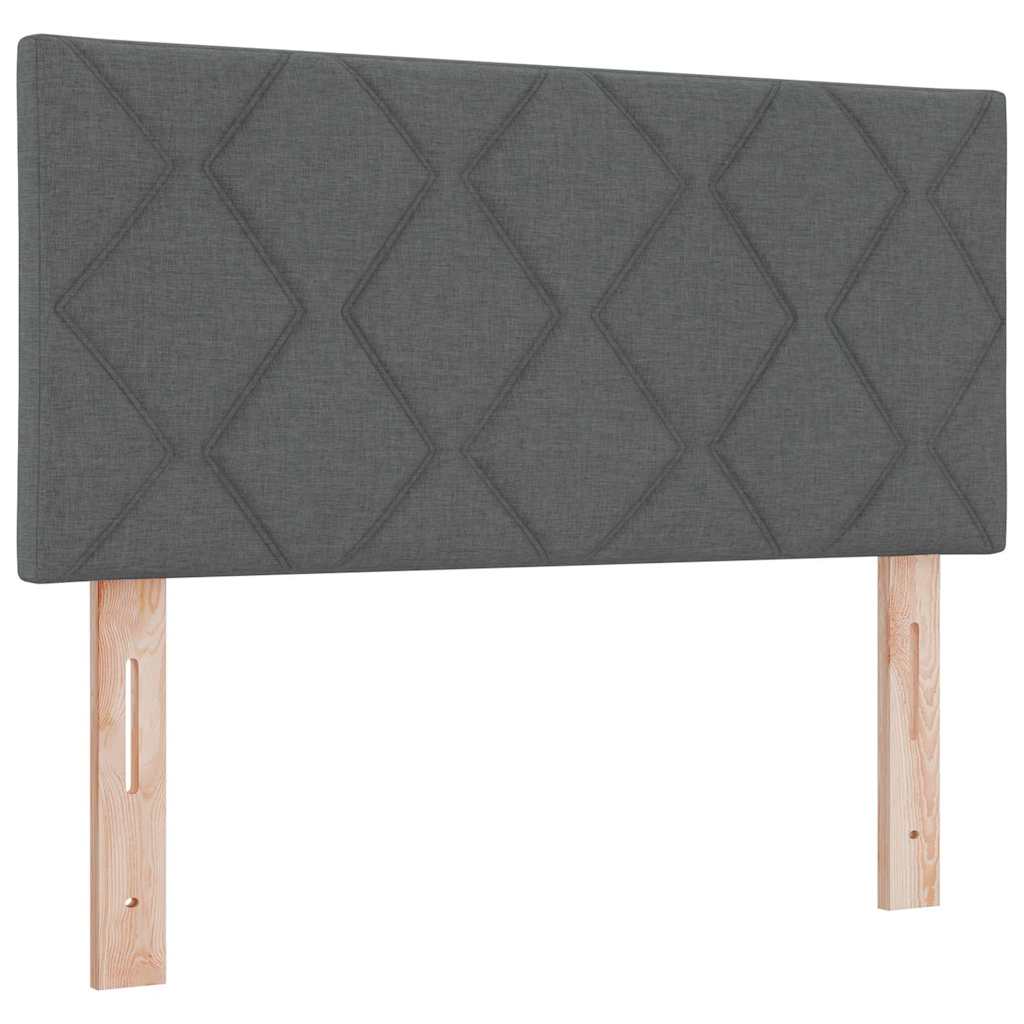 Letto box spring con materasso Grigio scuro 100 x 200 cm