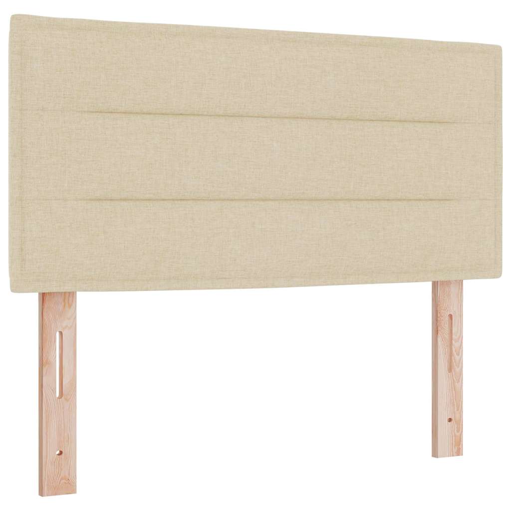 Letto box spring con materasso Crema 100 x 200 cm Tessuto