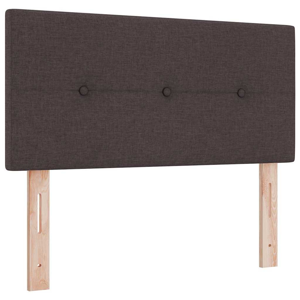 Letto a molle con materasso crema 90x200 cm Marrone scuro