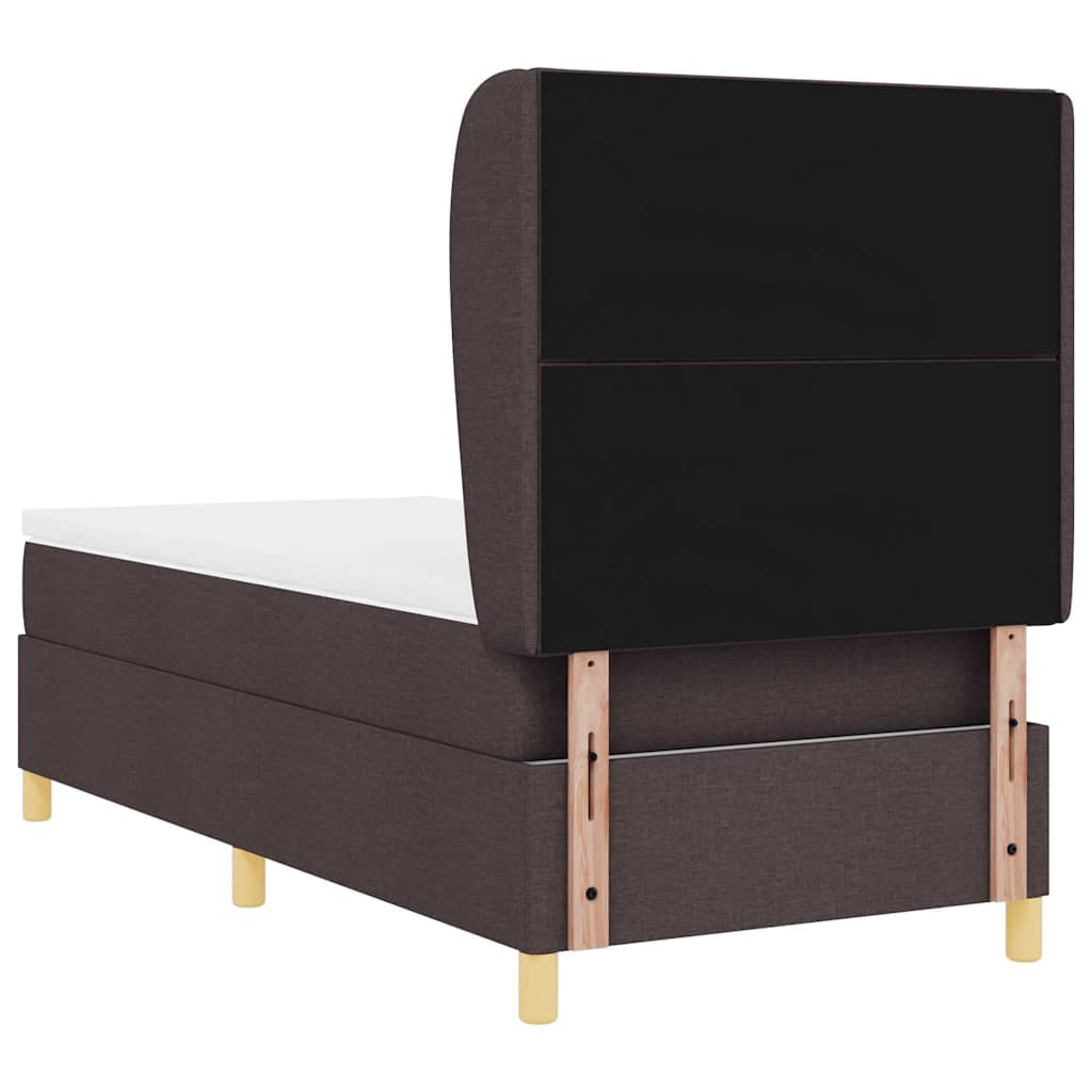 Letto con molle e materasso Grigio Scuro 90x190 cm Tessuto