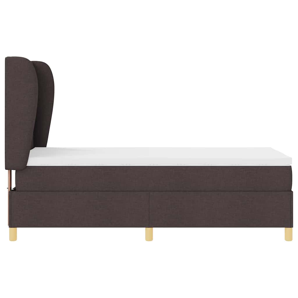 Letto con molle e materasso Grigio Scuro 90x190 cm Tessuto