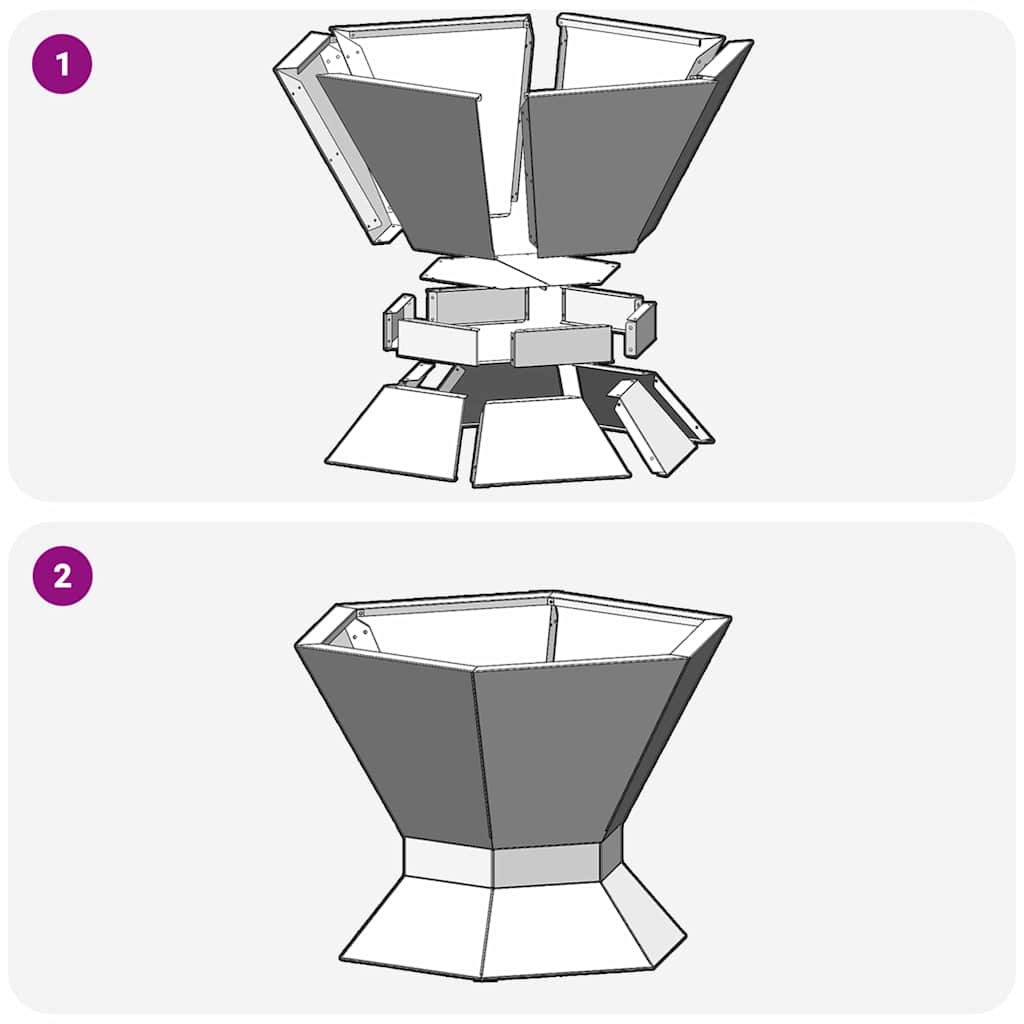 Focolare Nero 50 x 50 x 40 cm Acciaio