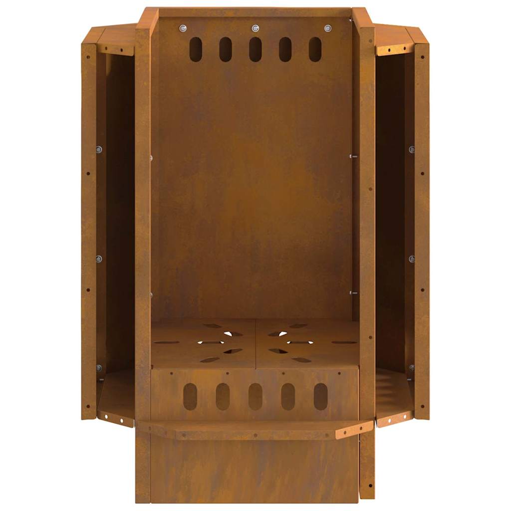 Focolare Senza Fumi Marrone 38 x 38 x 51 cm Acciaio