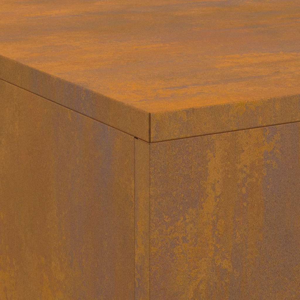 Focolare Marrone 100 x 100 x 30 cm acciaio corten