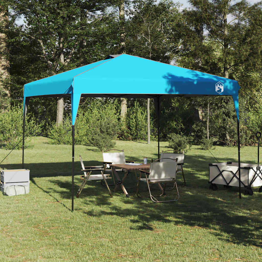 Tenda Gazebo 290 x 290 x 251 cm Blu Tessuto - homemem39