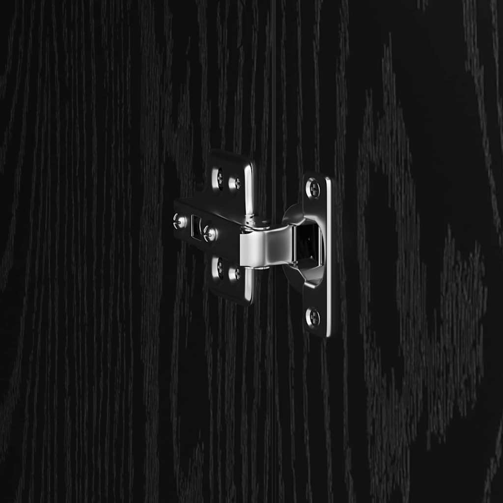 Highboard Rovere nero 35 x 39 x 168 cm Legno multistrato