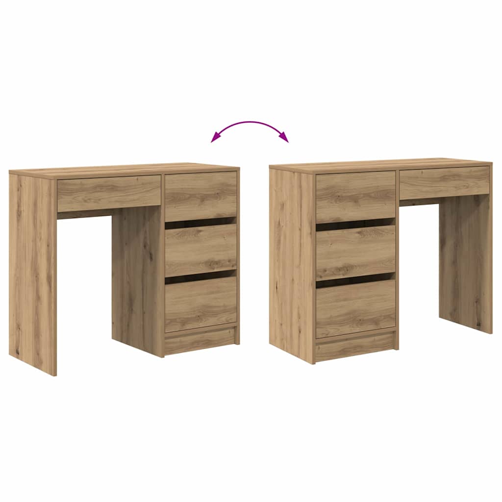 Scrivania con cassetto Rovere artigianale 90 x 37.5 x 75 cm | homemem39