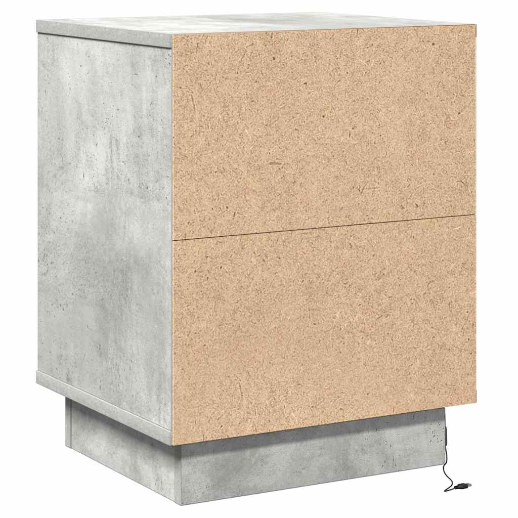 Armadio da Notte 2 pcs Grigio cemento 39 x 34,5 x 50 cm | homemem39