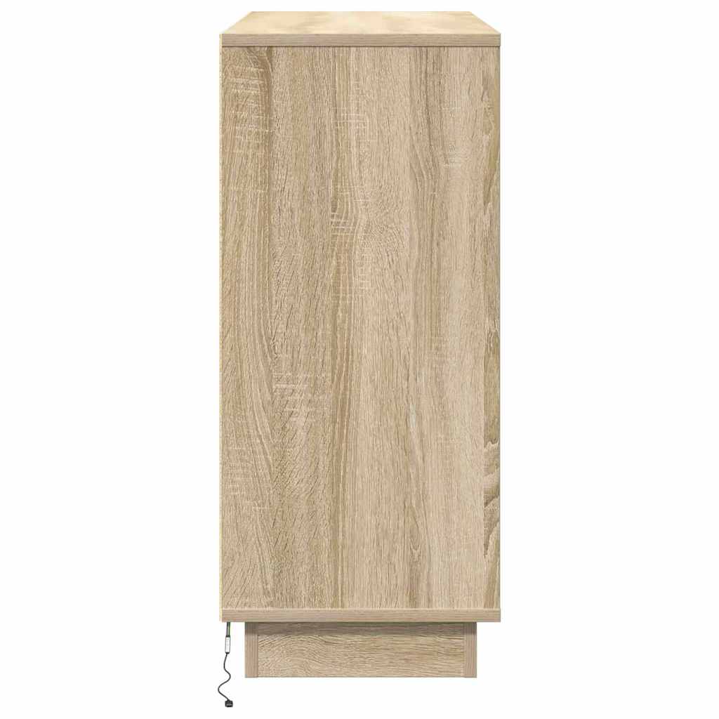 Madia LED Rovere Sonoma 90 x 32 x 75 cm Legno multistrato