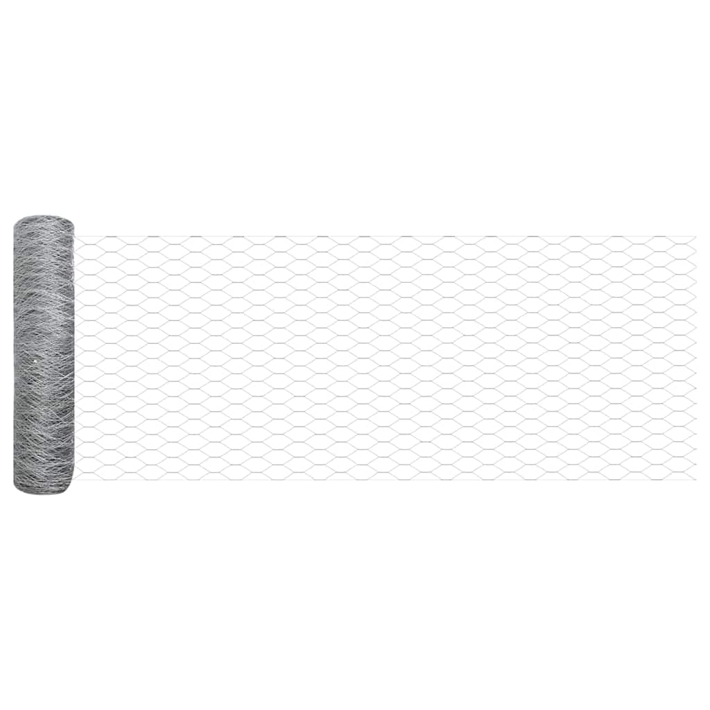 Recinzione con pali. Argento 0.6 x 25 m