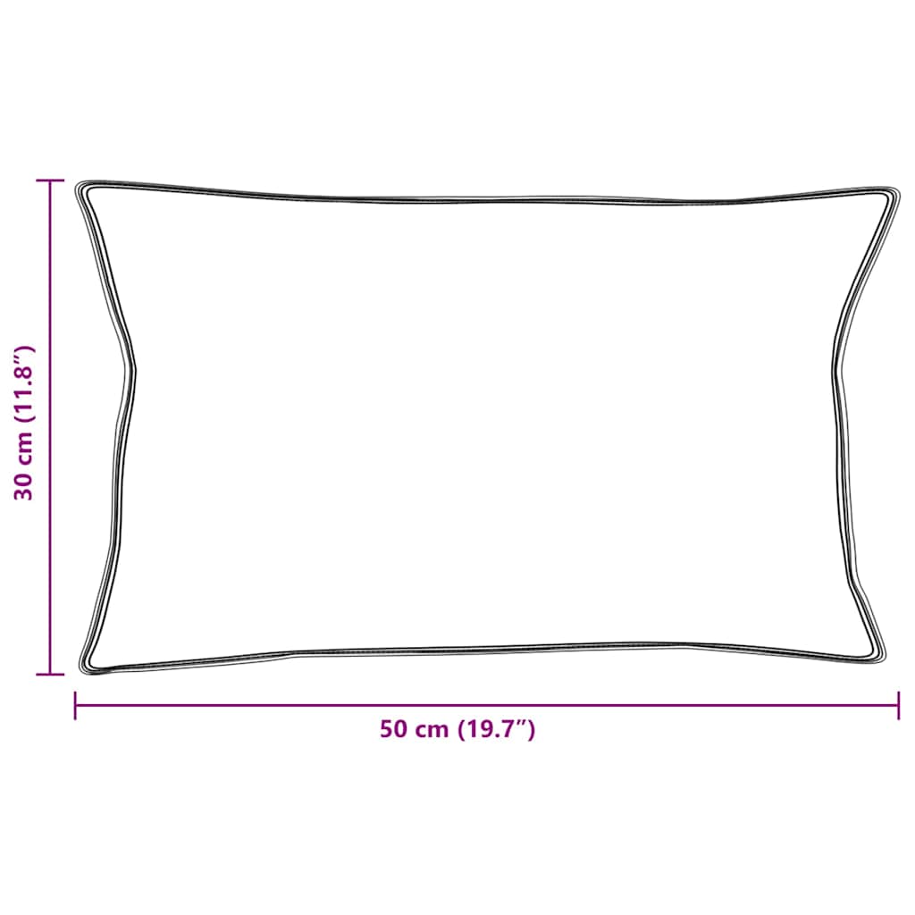Cuscino con cuscino 2 pcs Bianco 30 x 50 cm Cotone - homemem39
