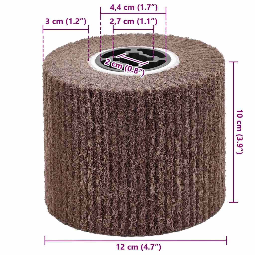 Rulli Abrasivi 3 pcs Marrone 12 x 12 x 10 cm Fibre sintetiche | homemem39