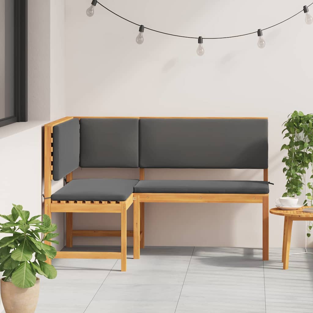 Sedia da Giardino con cuscino Marrone 140 x 100 x 91cm | homemem39