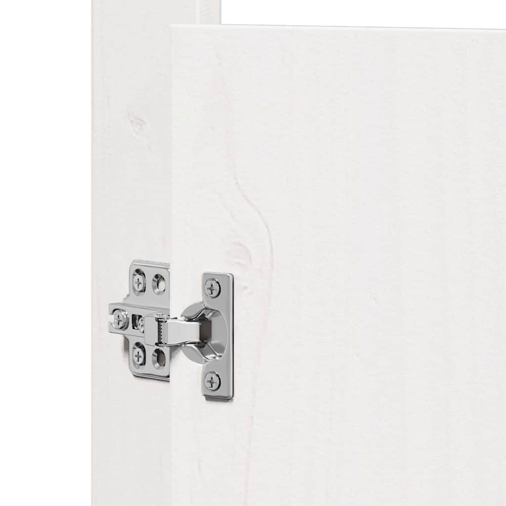 Porta da cucina Bianco 50 x 9 x 82 cm Legno massello di pino