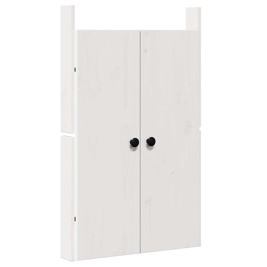 Porta da cucina Bianco 50 x 9 x 82 cm Legno massello di pino