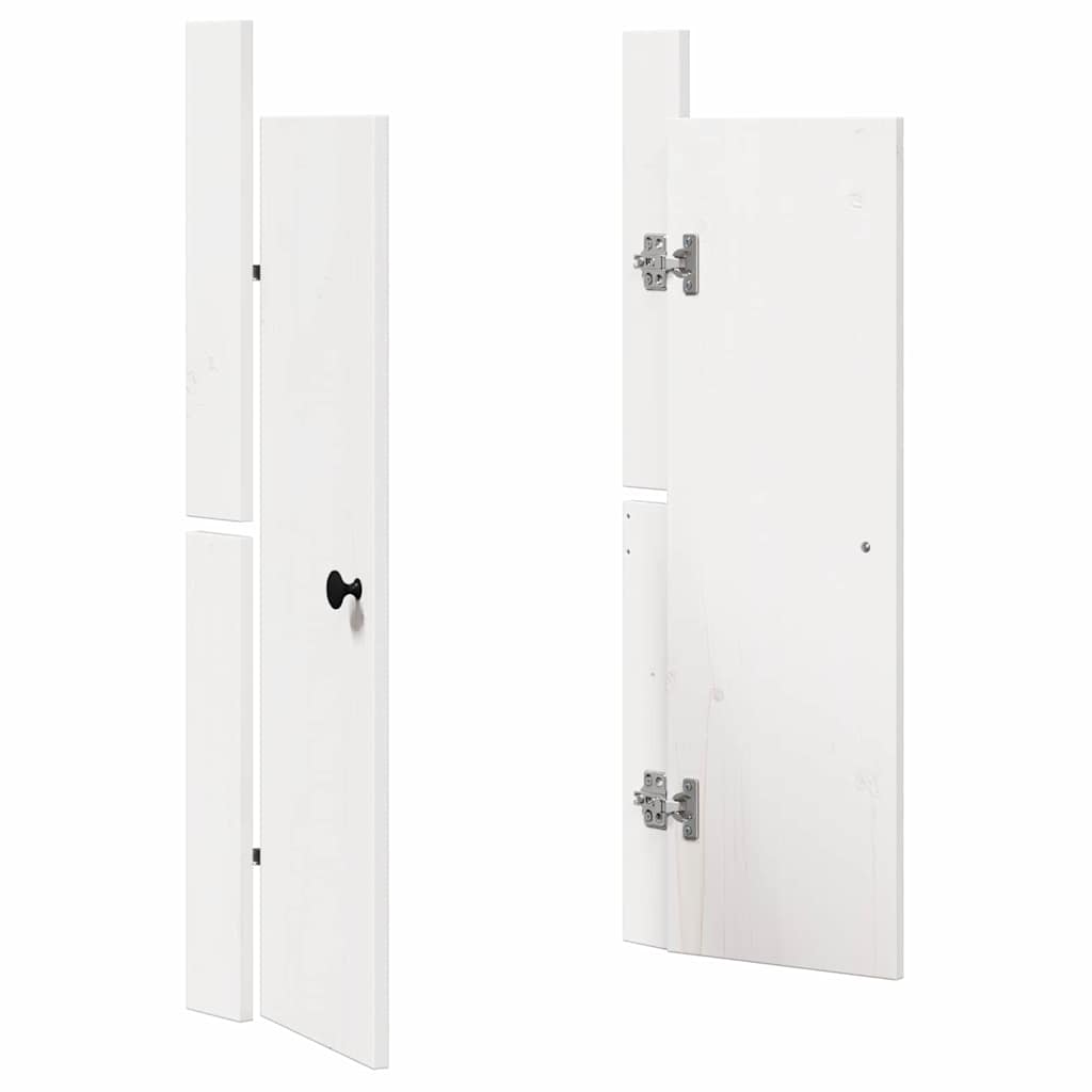 Porta da cucina Bianco 50 x 9 x 82 cm Legno massello di pino