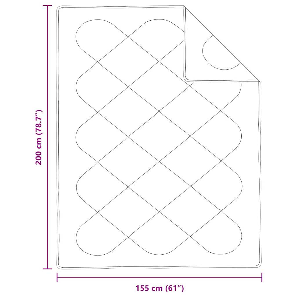 Trapunte & Duvet Bianco 155 x 200 cm Microfibra