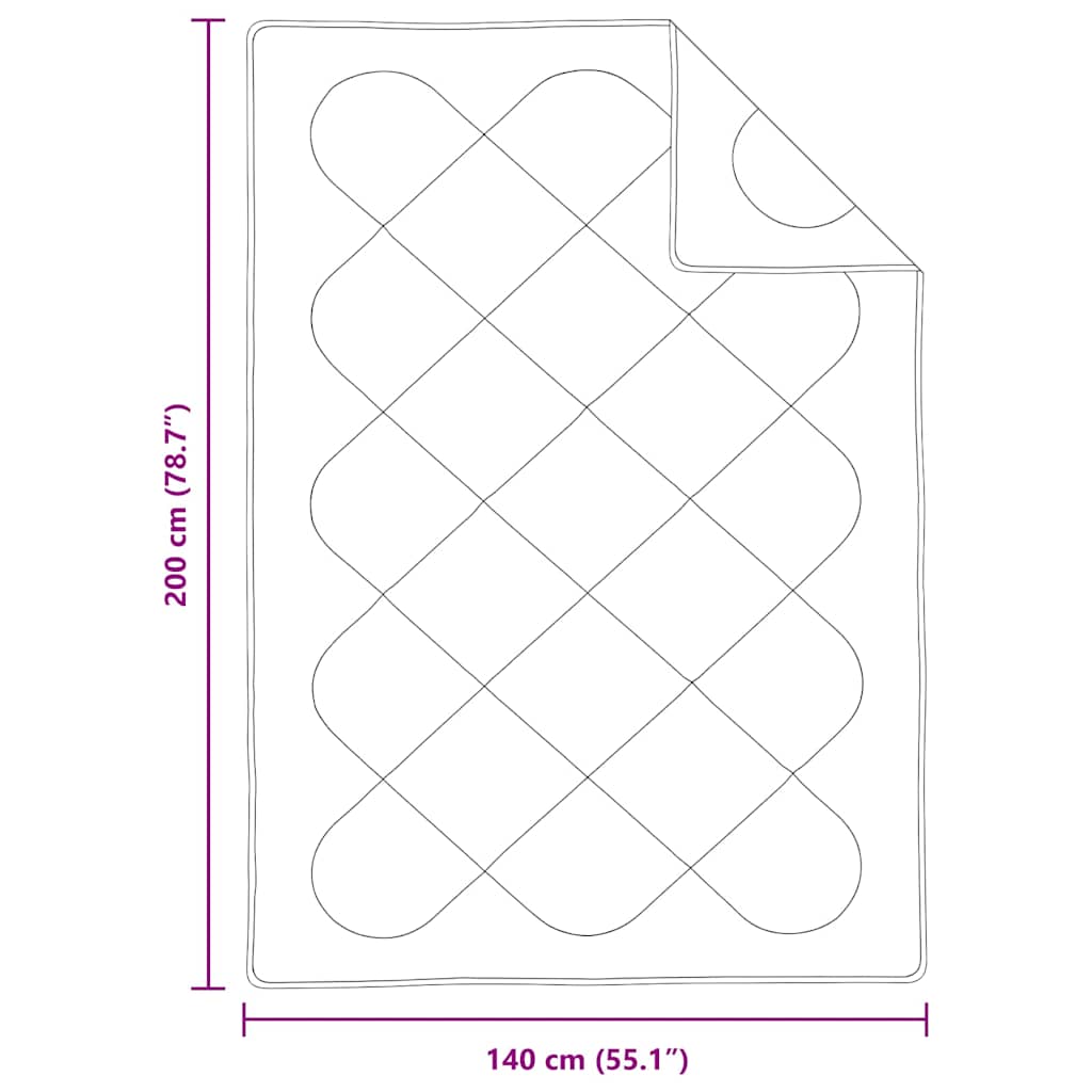 Trapunte & Duvet Bianco 140 x 200 cm Microfibra