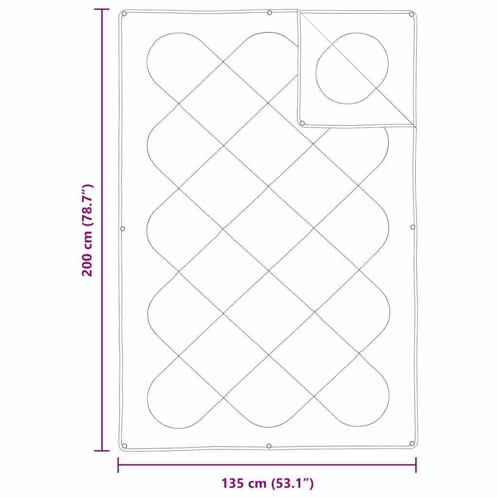 Duvet 2-in-1 135 x 200 cm Inverno Poliestere Bianco Traspirante