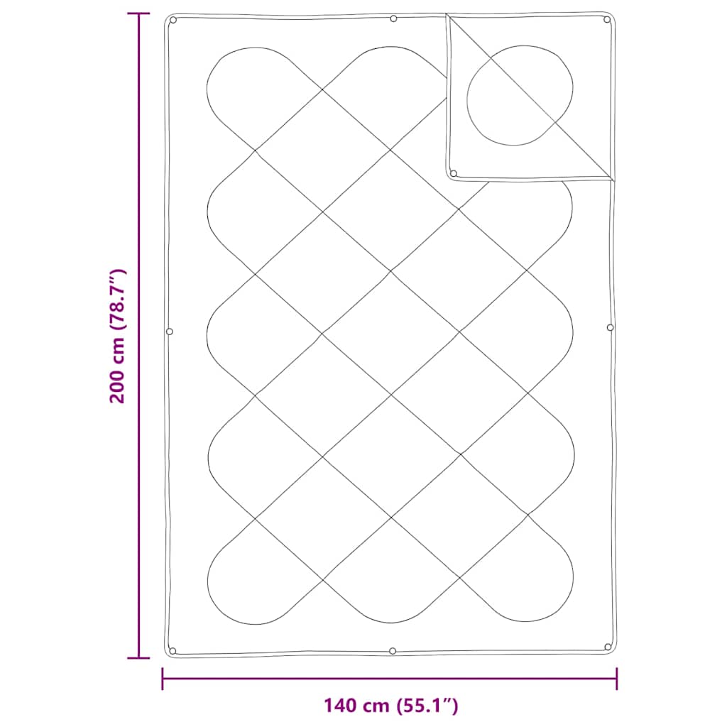 Duvet 2-in-1 200 x 140 x 10 cm Inverno Poliestere Bianco
