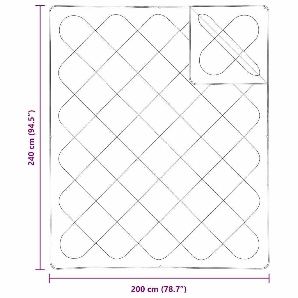 Piumoni e Piumini Bianco 240 x 200 cm Poliestere