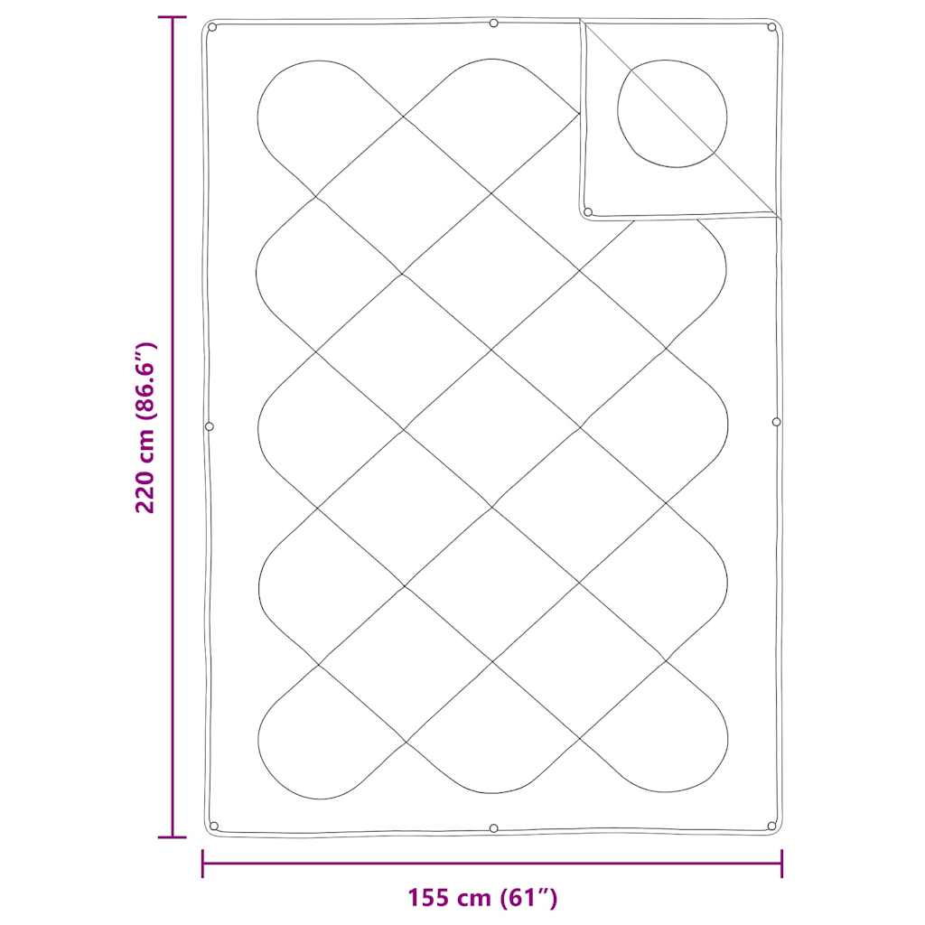 Duvet 2-in-1 220 x 155 x 10 cm Inverno Poliestere Bianco