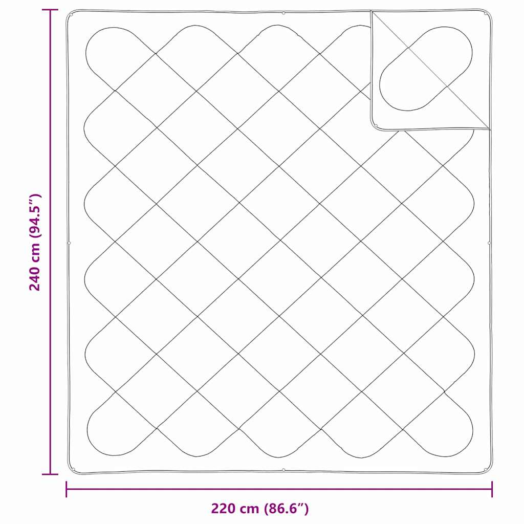 Piumoni e Piumini Bianco 240 x 220 cm Poliestere