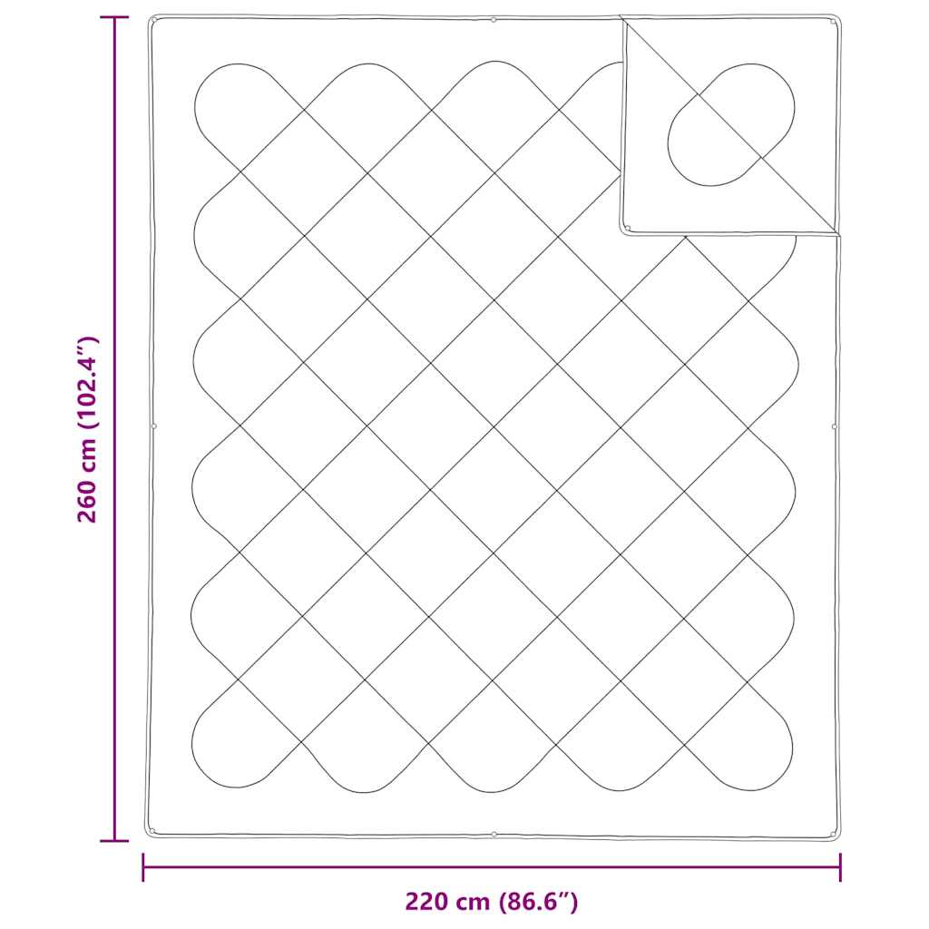 Trapunte & Duvet Bianco 260 x 220 cm Microfibra