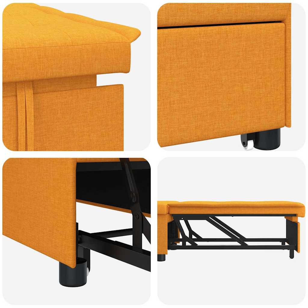 Divano letto Giallo scuro 194 x 67 x 37 cm Tessuto