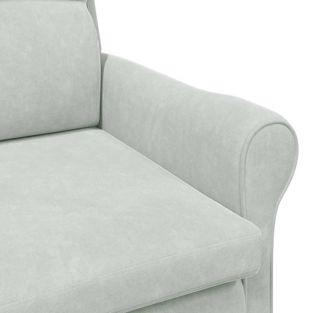 poltrona Grigio chiaro 76 x 94 x 102 cm Velluto