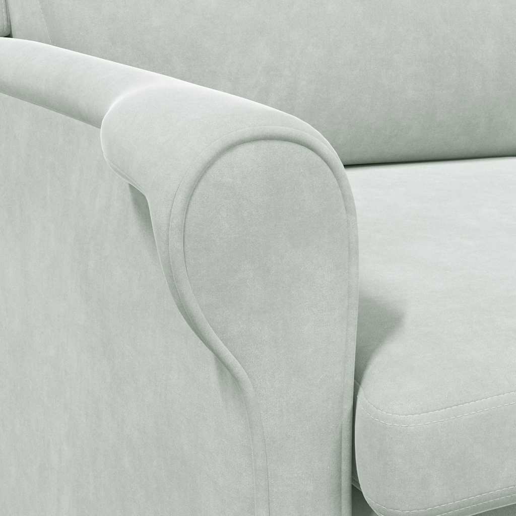 poltrona Grigio chiaro 76 x 94 x 102 cm Velluto