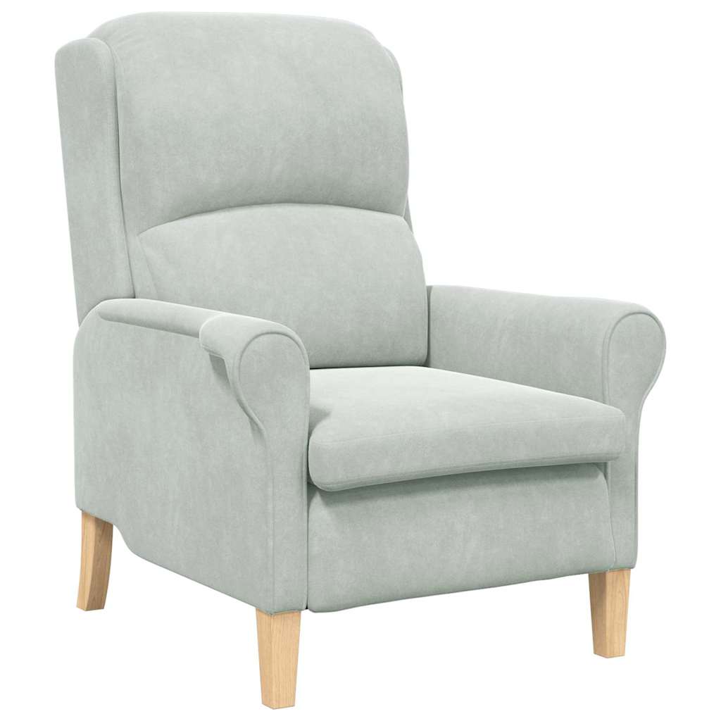 poltrona Grigio chiaro 76 x 94 x 102 cm Velluto