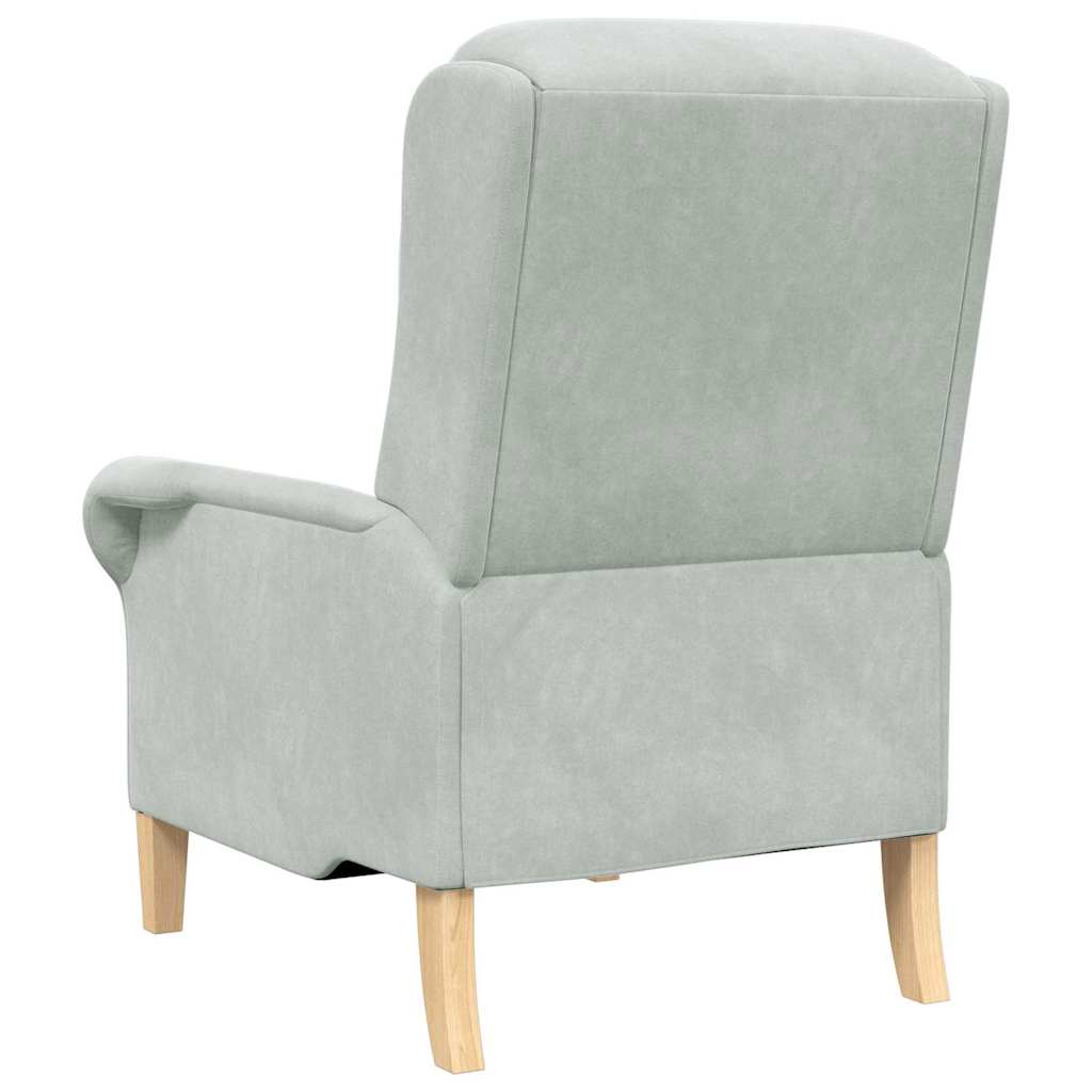 poltrona Grigio chiaro 76 x 94 x 102 cm Velluto