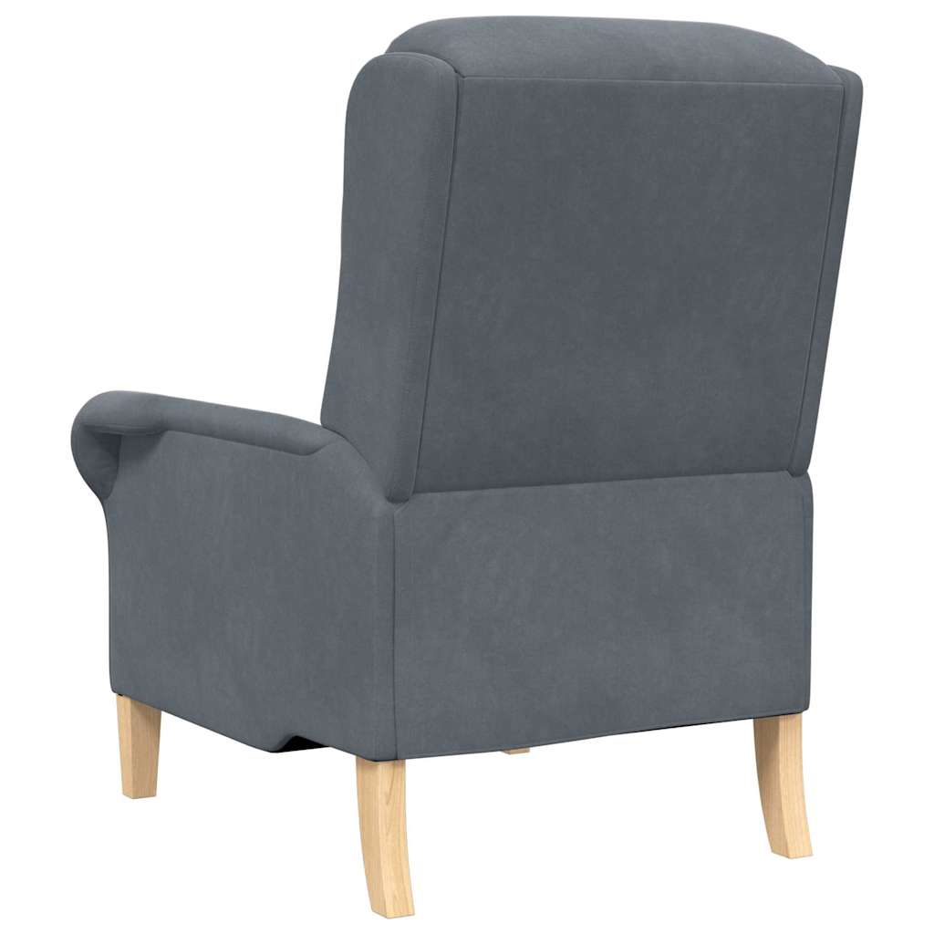 poltrona Grigio scuro 76 x 94 x 102 cm Velluto