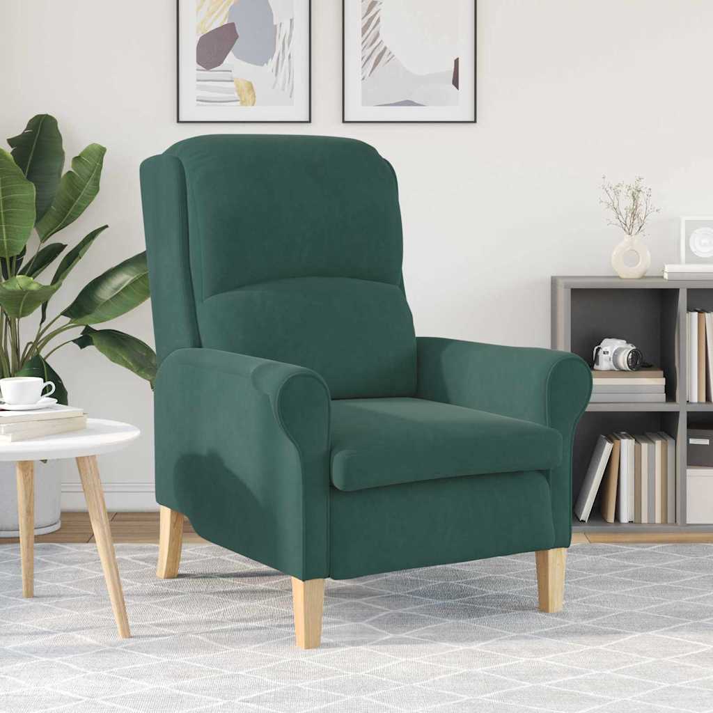 poltrona Verde scuro 76 x 94 x 102 cm Velluto