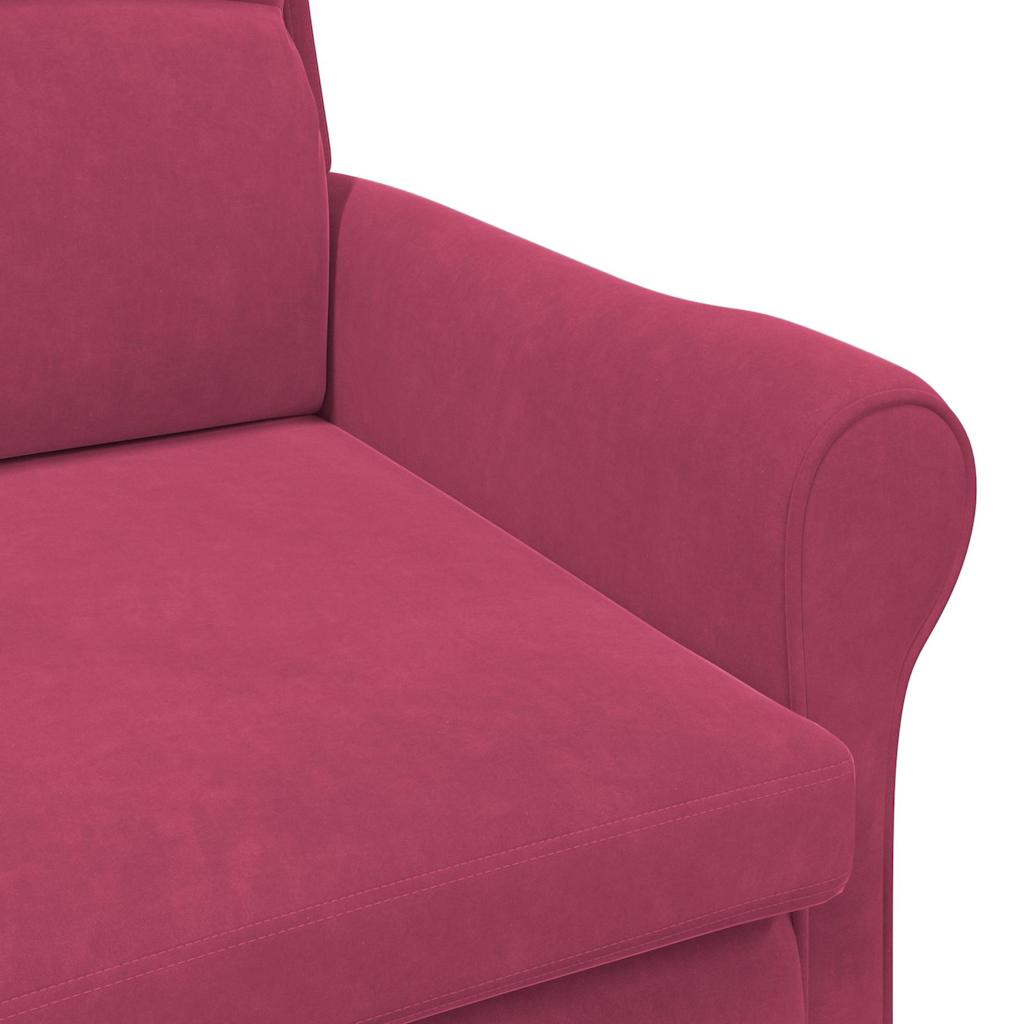 poltrona Rosso vino 76 x 94 x 102 cm Velluto