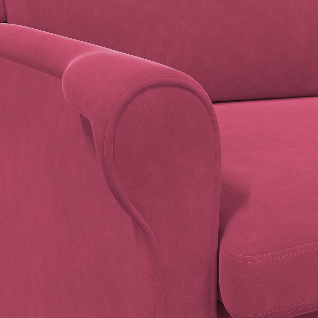 poltrona Rosso vino 76 x 94 x 102 cm Velluto