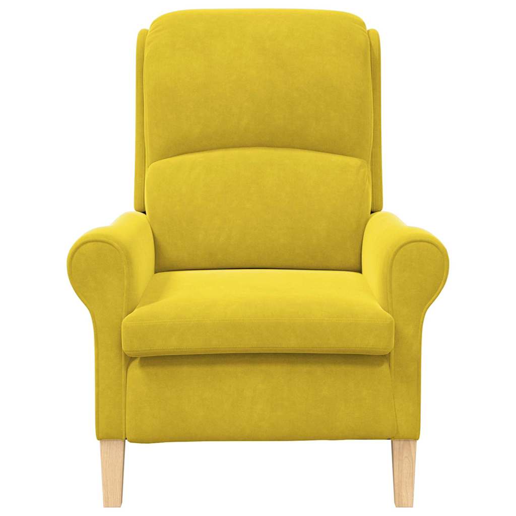 poltrona Giallo 76 x 94 x 102 cm Velluto