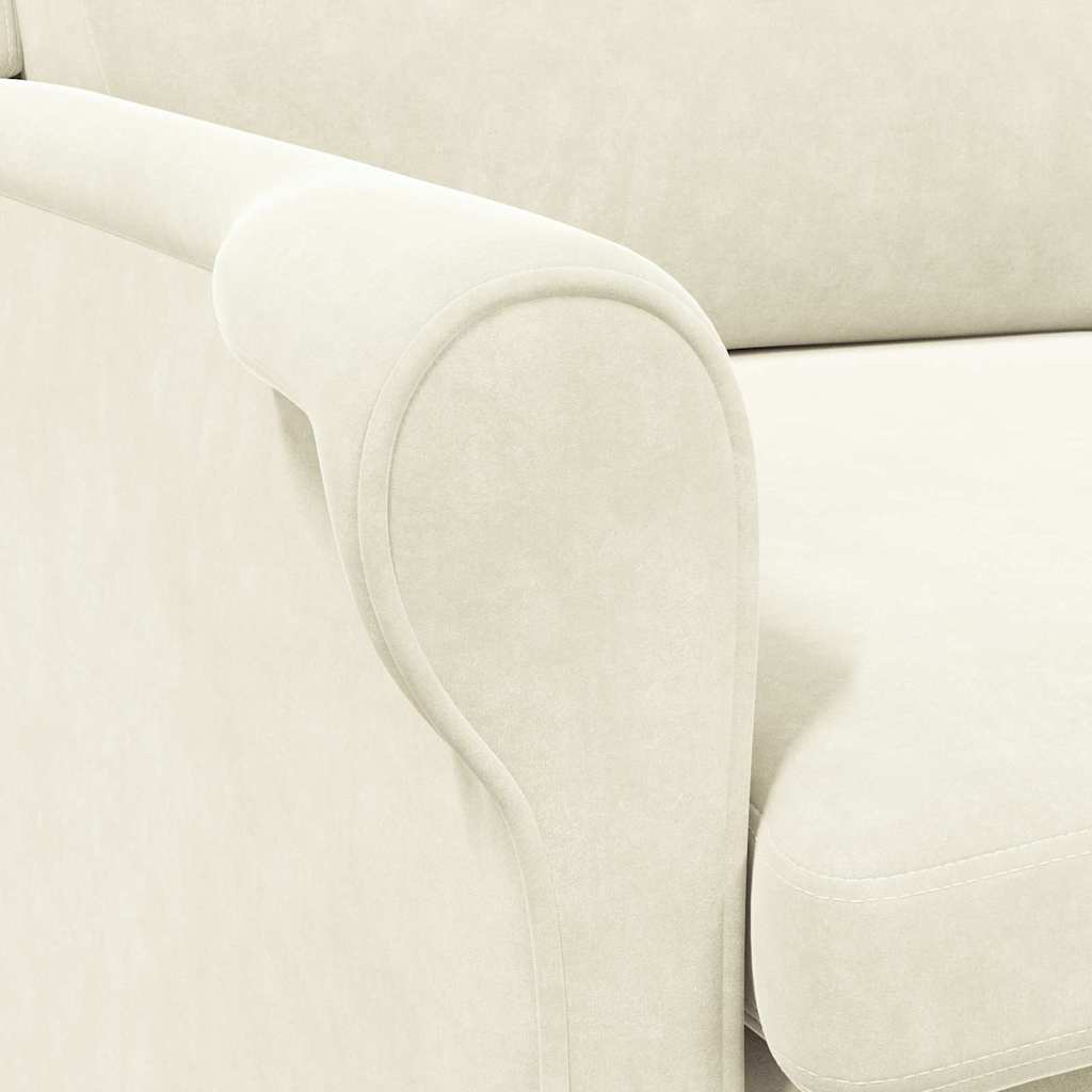 poltrona Crema 76 x 94 x 102 cm Velluto