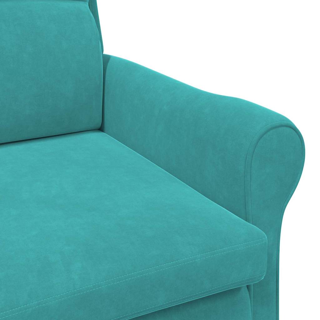 poltrona Turchese 76 x 94 x 102 cm Velluto