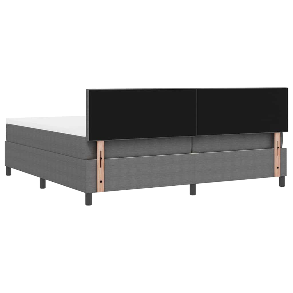 Letto a Sorgente LED Grigio chiaro e bianco 200 x 200 cm