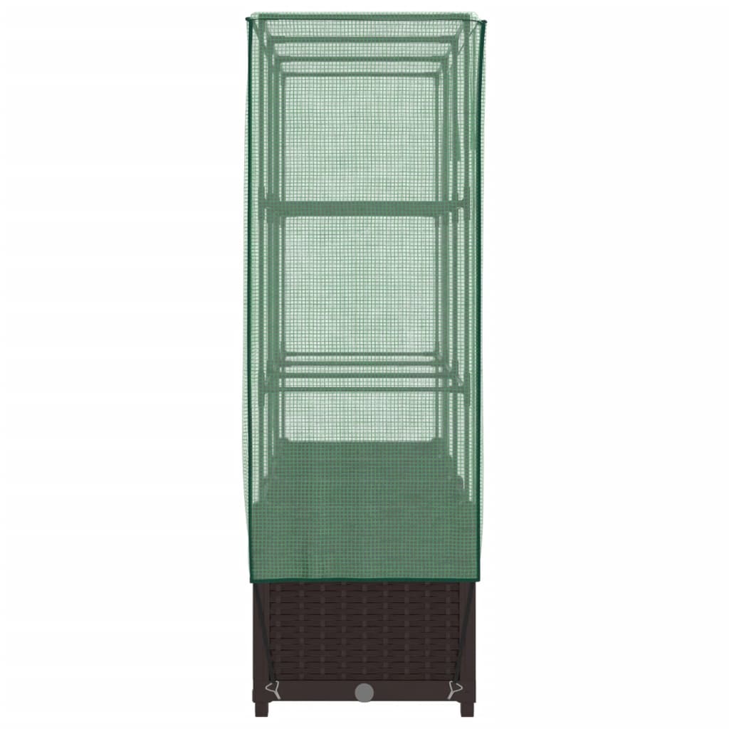 Letto Rialzato con Copertura Serra Effetto Rattan 120x40x138 cm - homemem39